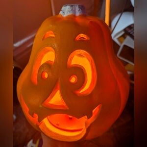 Vintage Light Up Jack-o'-lantern Pumpkin Halloween Decor